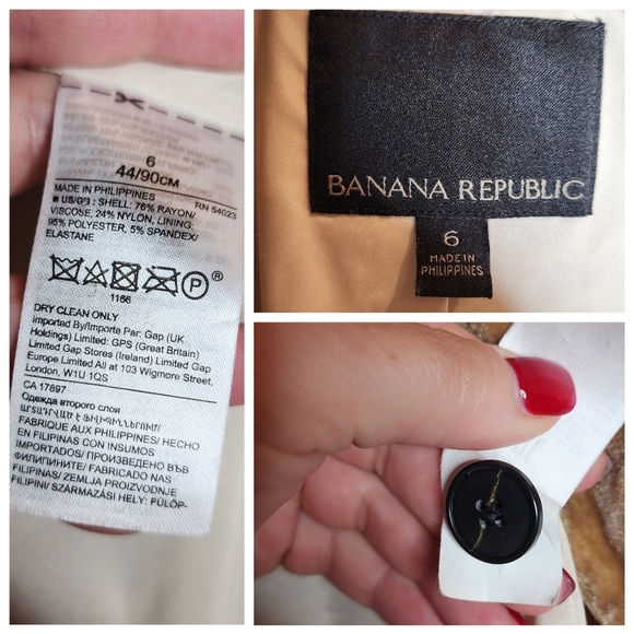 Banana Republic Velvet Warm Carmel Brown Tan Golden Single Button Blazer Size 6 - Picture 14 of 16